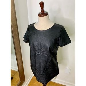 Women’s Faux Leather Top